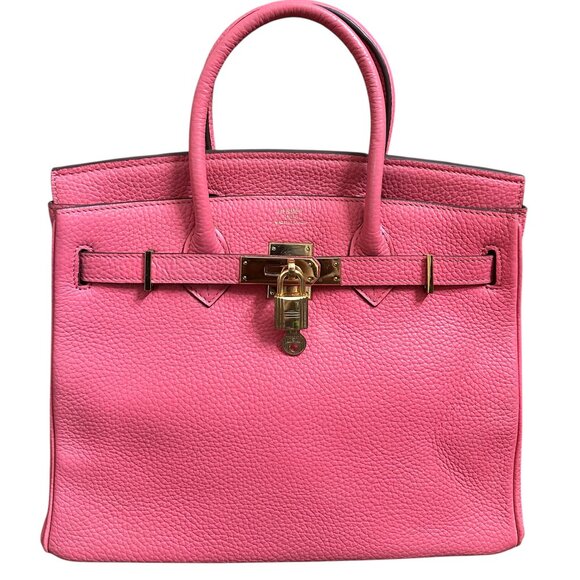 Hermes Pink Satchel with Gold Accents - Picture 1 of 7